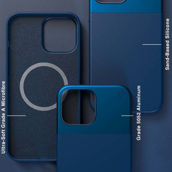 Husa Atom Studios Iphone 13 Pro Max Stil/Sustenabil/Protectie - Albastru